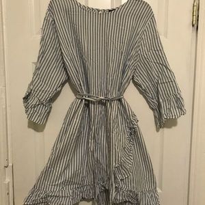 Long sleeve ruffle dress